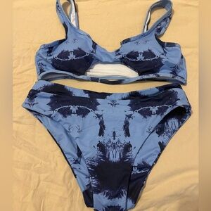 Amazon Blue and Black Women's Bikini